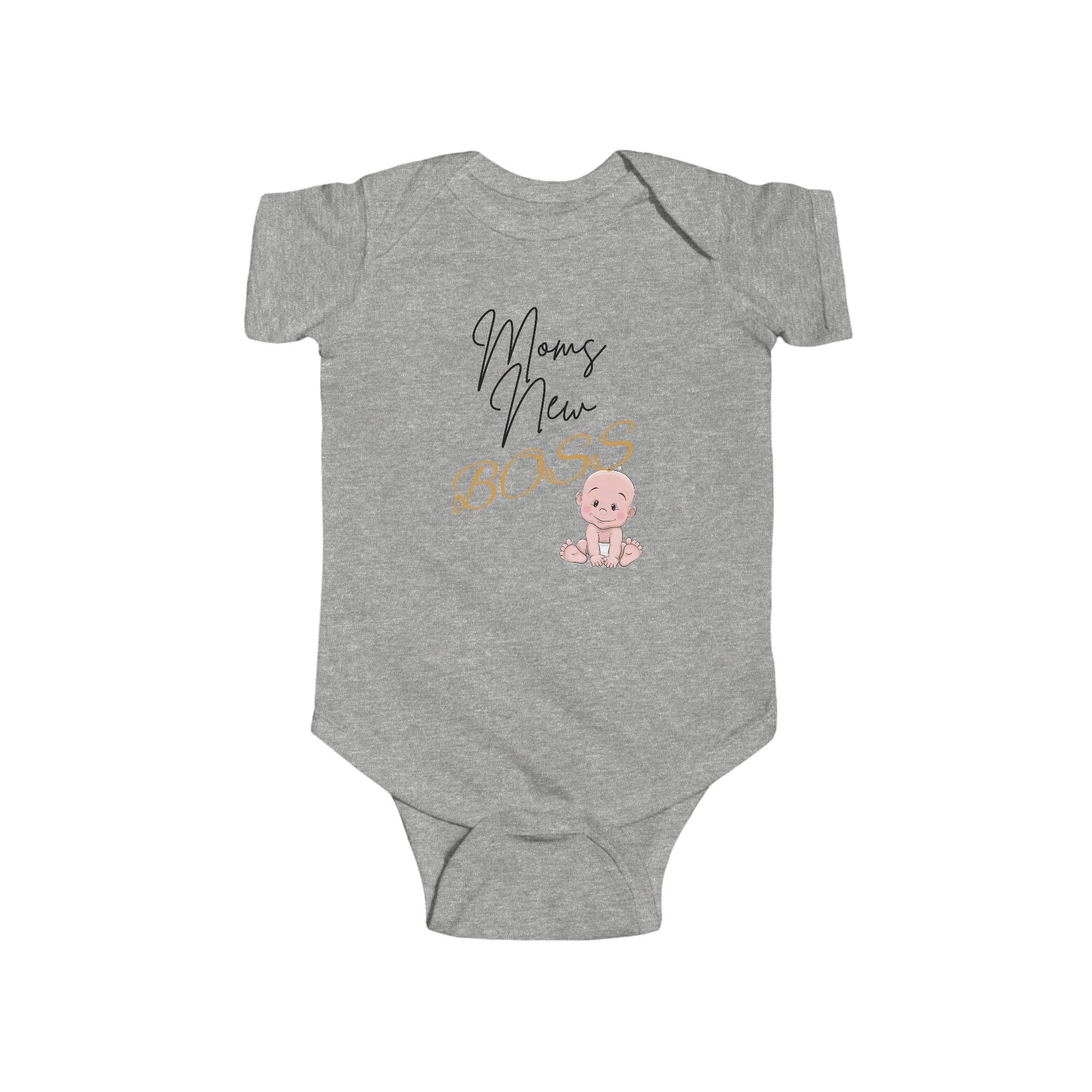 Mom's New Boss Infant Bodysuit, Cute Baby Clothes, Newborn Gift, Playful Baby Outfit, Baby Shower Gift