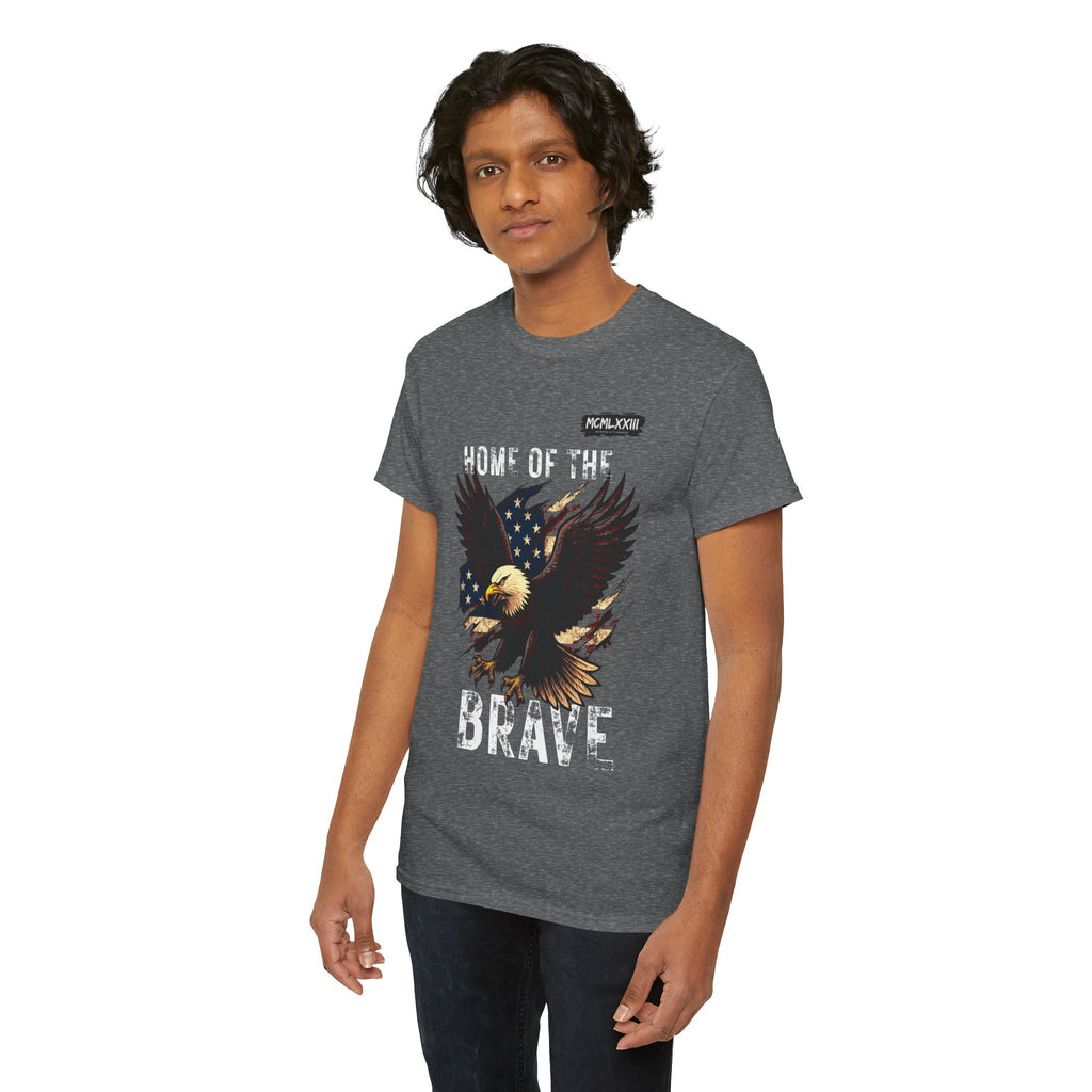 Home of the Brave Unisex Heavy Cotton Tee, Patriotic Shirt, Eagle Graphic Tee, American Pride T-Shirt, Independence Day Apparel, [...]