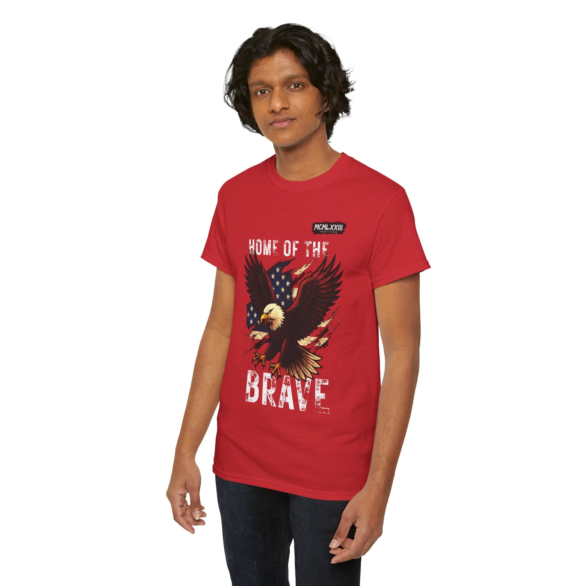 Home of the Brave Unisex Heavy Cotton Tee, Patriotic Shirt, Eagle Graphic Tee, American Pride T-Shirt, Independence Day Apparel, [...]